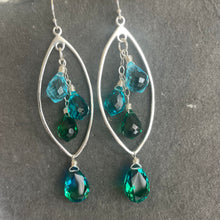 Load image into Gallery viewer, Sea Time Doublet Dewdrop Marquise Earrings