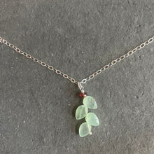 Load image into Gallery viewer, Prehnite Leaf Cut Necklace , Sterling Silver OR 14k gold filled