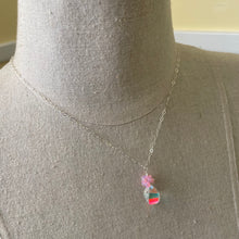 Load image into Gallery viewer, Fire Moonstone Quartz and Pink Opal Necklace, OOAK