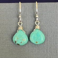 Load image into Gallery viewer, Turquoise Mini Earrings, OOAK