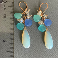 Load image into Gallery viewer, Opalite and Chalcedony Earrings, Metal Options
