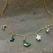 Load image into Gallery viewer, Moon and Stars Necklace