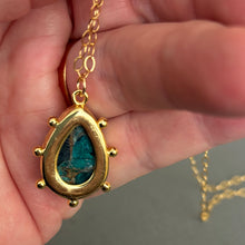Load image into Gallery viewer, Emerald Jade, Apatite &amp; Mohave Copper Turquoise Pendant Necklace, OOAK