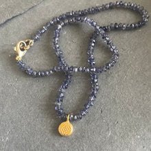 Load image into Gallery viewer, Iolite Nugget Necklace, Estate Jewelry