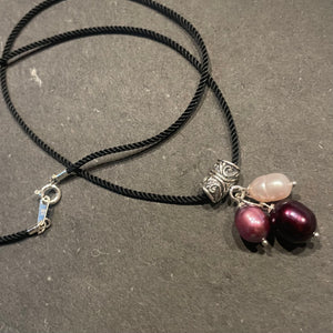 CUSTOM RESERVED Purple pearl necklace