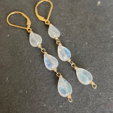 Load image into Gallery viewer, Rainbow Moonstone Earrings