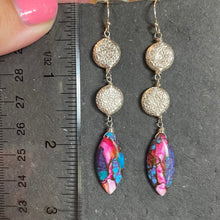 Load image into Gallery viewer, Turquoise and Sterling Silver Earrings, OOAK