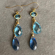 Sapphire Blue Dangle Earrings