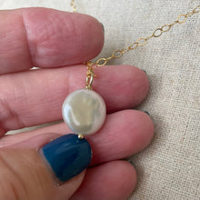 Load image into Gallery viewer, Freshwater Pearl and Peridot Inlay Necklace, OOAK