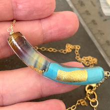 Load image into Gallery viewer, Sea Layers Murano Glass Necklace, OOAK