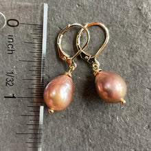 Load image into Gallery viewer, Baroque Pearl Earrings, Mauve, OOAK