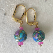 Load image into Gallery viewer, Jasper and Pink Opal Round Earrings, OOAK