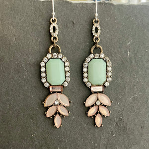 Vintage Art Deco Earrings, OOAK