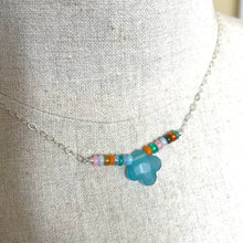 Load image into Gallery viewer, Chalcedony and Opal Clover Necklace