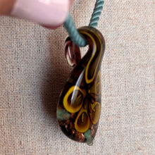Load image into Gallery viewer, Lampwork Glass Necklace, Silk Cord OOAK
