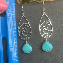 Load image into Gallery viewer, Surf&#39;s Up! Sterling and Turquoise Earrings