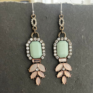 Vintage Art Deco Earrings, OOAK