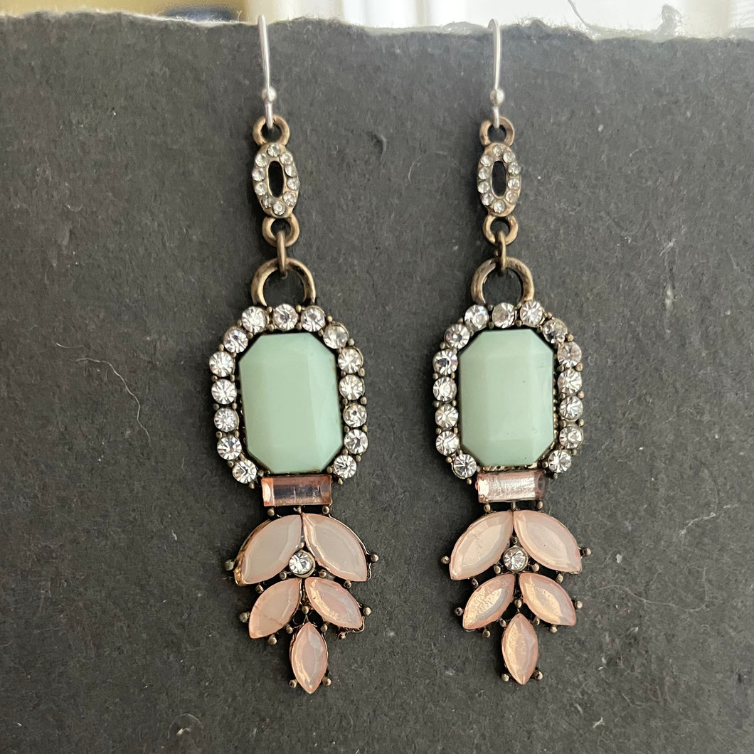Vintage Art Deco Earrings, OOAK