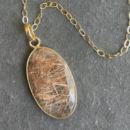 Golden Rutilated Quartz Necklace, OOAK