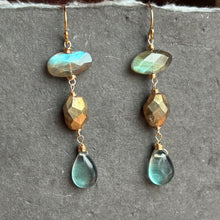 Load image into Gallery viewer, Labradorite, Mystic Golden Labradorite and Fluorite Gemstones, OOAK