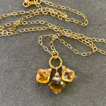 Load image into Gallery viewer, Natural Citrine Cushion Cut Necklace, OOAK