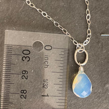 Load image into Gallery viewer, Opalite Artisan Hoop Necklace, Sterling Silver