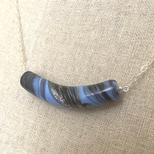 Periwinkle Blue Murano Glass Necklace , all are OOAK