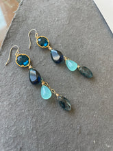 Load image into Gallery viewer, Hello, Gorgeous- London Blue Moss Kyanite Dangles
