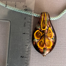 Load image into Gallery viewer, Lampwork Glass Necklace, Silk Cord OOAK