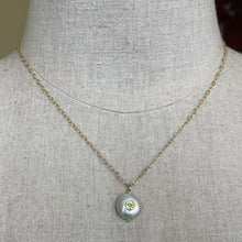 Load image into Gallery viewer, Freshwater Pearl and Peridot Inlay Necklace, OOAK