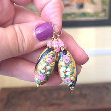 Load image into Gallery viewer, Golden Flora Murano Glass and Opal Earrings