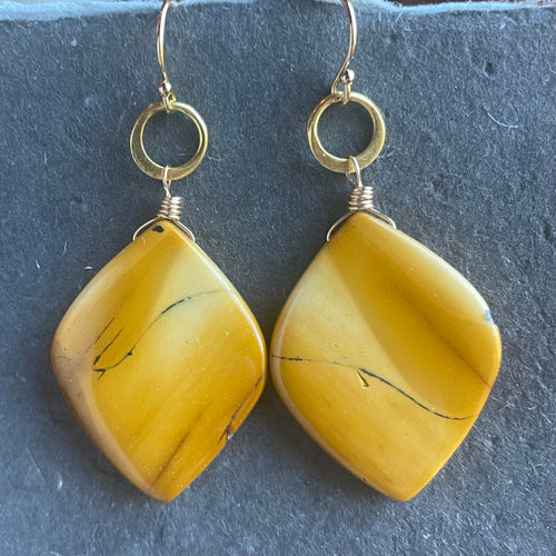 Mookaite Jasper Earrings, OOAK