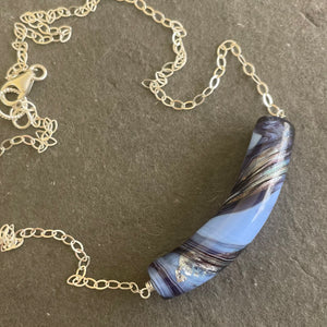 Periwinkle Blue Murano Glass Necklace , all are OOAK