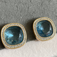 Estate Vintage SAL Signed Daniel Swarovski Crystal Clip-on Earrings