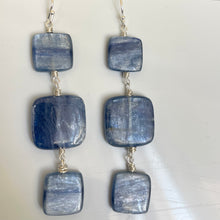Load image into Gallery viewer, Kyanite Square Earrings
