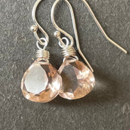 Mini Morganite Fuzzy Peach Color of the year 2024 Earrings