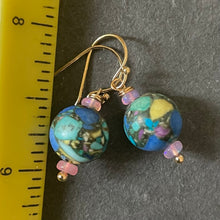 Load image into Gallery viewer, Jasper and Opal Round Earrings, OOAK