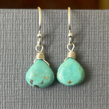Load image into Gallery viewer, Turquoise Mini Earrings, OOAK