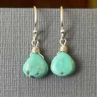 Turquoise Mini Earrings, OOAK