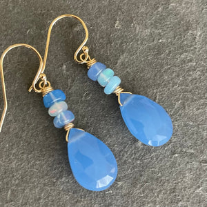 Very Peri Chalcedony and Opal, metal choices