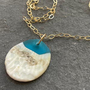 Seashell Surf Necklace, OOAK