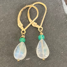 Load image into Gallery viewer, Rainbow Moonstone and Opal Earrings