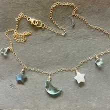 Load image into Gallery viewer, Moon and Stars Necklace