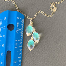 Load image into Gallery viewer, Fire Moonstone Quartz Dewdrop Necklace, 3 metal options
