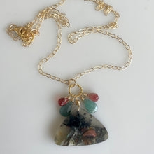 Load image into Gallery viewer, Multicolor Chrysocolla Copper in Chalcedony Necklace
