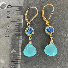 Load image into Gallery viewer, Aqua Chalcedony Vintage Dangles