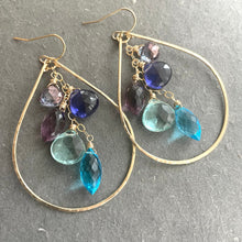 Load image into Gallery viewer, Rainy Day Cascade Hoop Earrings