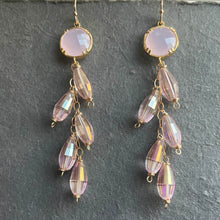 Load image into Gallery viewer, Pink Twinkle Dangle Earrings