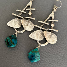 Load image into Gallery viewer, Chrysocolla Chandelier Earrings OOAK