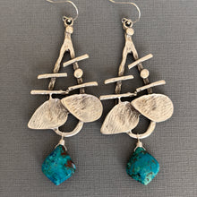 Load image into Gallery viewer, Chrysocolla Chandelier Earrings OOAK